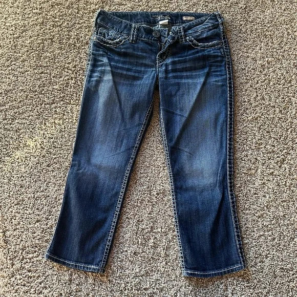 Silver Jeans Jeans Womens Silver Mckenzie Capri Jeans Size 27